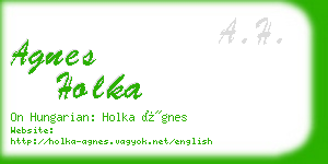 agnes holka business card